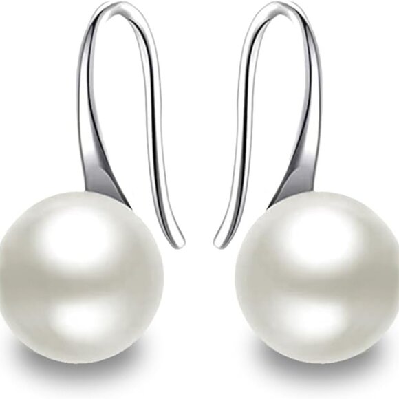 Jewelry - 925 Silver Earrings with Cultured Freshwater Pearl Earrings